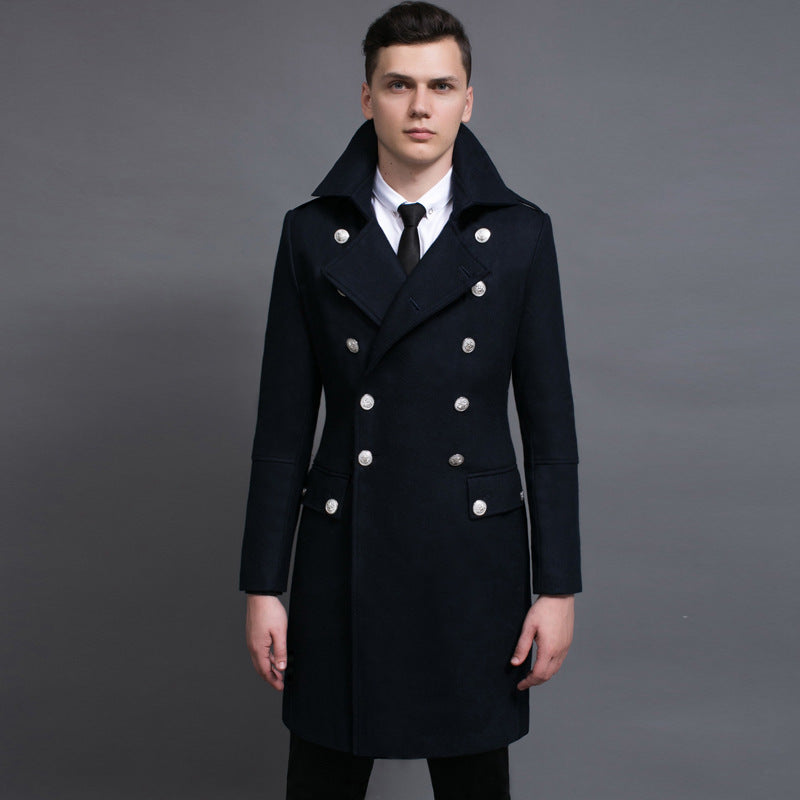 Double-row Retro Woolen Coat Man - Premium Jassen from My Store - Just €245.37! Shop now at KIYOO Royal Brand