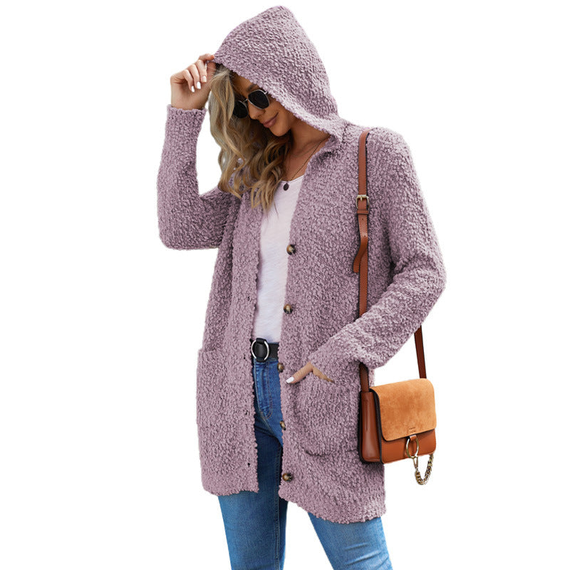 Women's Fashion Solid Color Knitted Cardigan Top - Premium Truien & Vesten from My Store - Just €60.35! Shop now at KIYOO Royal Brand