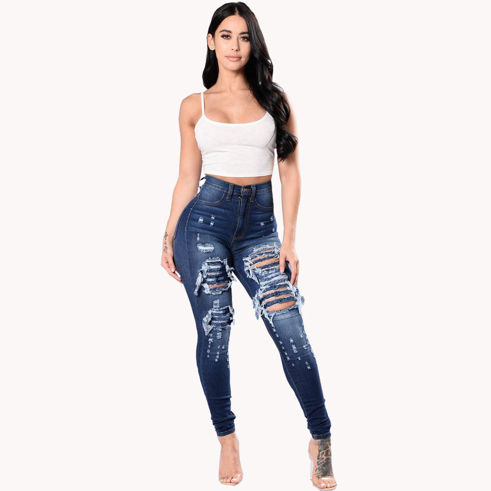 Ripped Jeans For Women Skinny Pants - Premium Dames Jeans from My Store - Just €29.81! Shop now at KIYOO Royal Brand