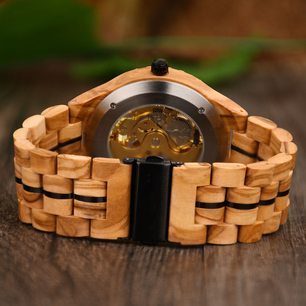 Fully Automatic Wooden Mechanical Watch - Premium Watches from My Store - Just €77.08! Shop now at KIYOO Royal Brand