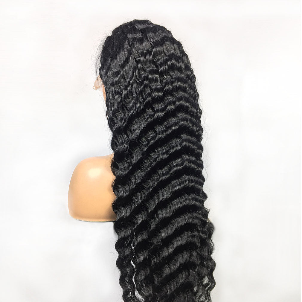 Human Hair 28 30 Deep Wave Lace Frontal Wigs 13 4 Front Wigs - Premium Pruiken/Waves from My Store - Just €135.09! Shop now at KIYOO Royal Brand