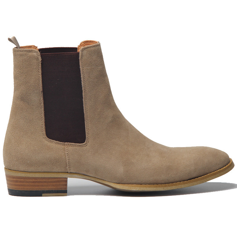 Men's Pointed Deerskin Elastic Martin Boots - Premium Boots from My Store - Just €260.44! Shop now at KIYOO Royal Brand