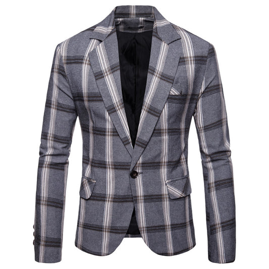 Casual Plaid Dress Small Suit Coat Man - Premium Pakken & Stropdassen from My Store - Just €63.75! Shop now at KIYOO Royal Brand