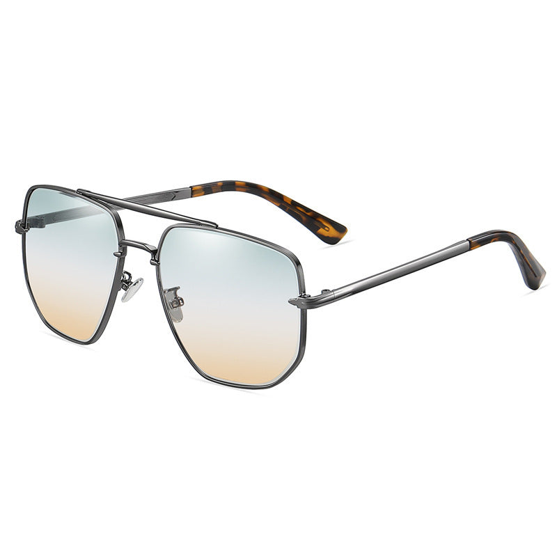 Men's Double Bridge Gradient Cut Sunglasses - Premium Zonnebrillen from My Store - Just €23.01! Shop now at KIYOO Royal Brand