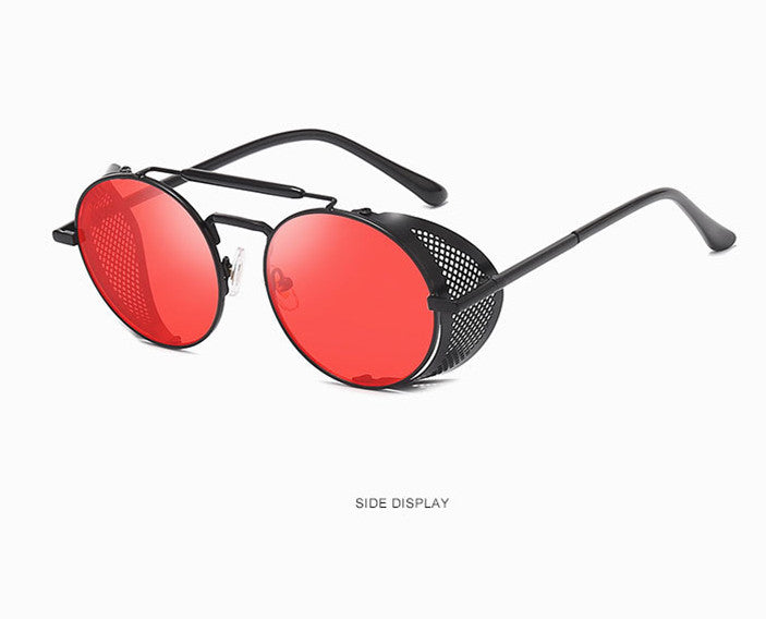 European And American New Steampunk Glasses Retro Color Film Reflective Aviator Sunglasses - Premium Zonnebrillen from My Store - Just €27.73! Shop now at KIYOO Royal Brand