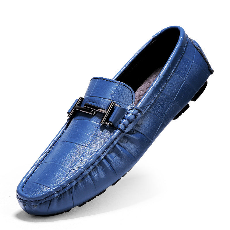 Casual Leather Shoes British Large Size Breathable Men's Peas Shoes - Premium Loafers from My Store - Just €76.08! Shop now at KIYOO Royal Brand