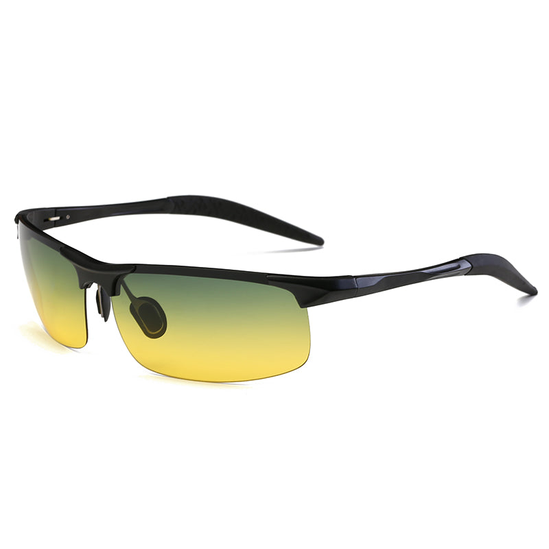 Men's Aluminum Magnesium Half Frame Cycling Polarized Sunglasses