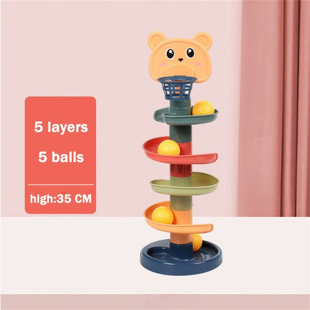 Rolling Ball Pile Tower Babyspeelgoed - Premium  from My Store - Just €17.48! Shop now at KIYOO Royal Brand