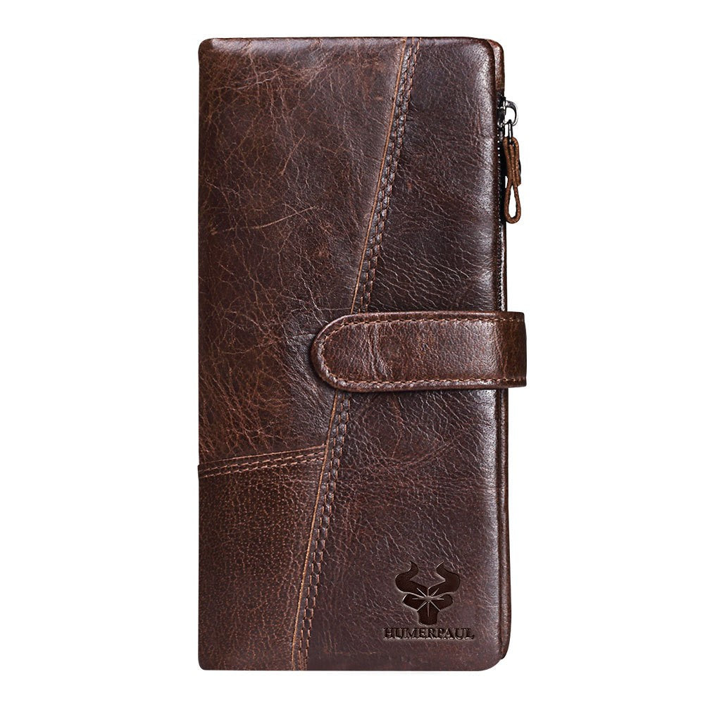 Leather Multi-function Zip Fastener Wallet - Premium Portemennees from My Store - Just €62.93! Shop now at KIYOO Royal Brand