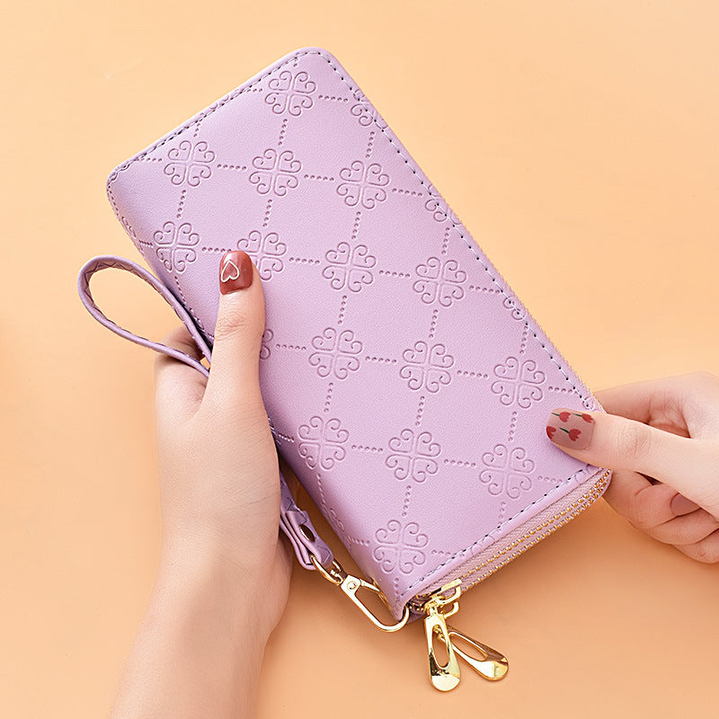 Women's Long Shiny Matte Double Zipper Large Capacity Purse Clutch Bag - Premium Portemennees from My Store - Just €19.86! Shop now at KIYOO Royal Brand