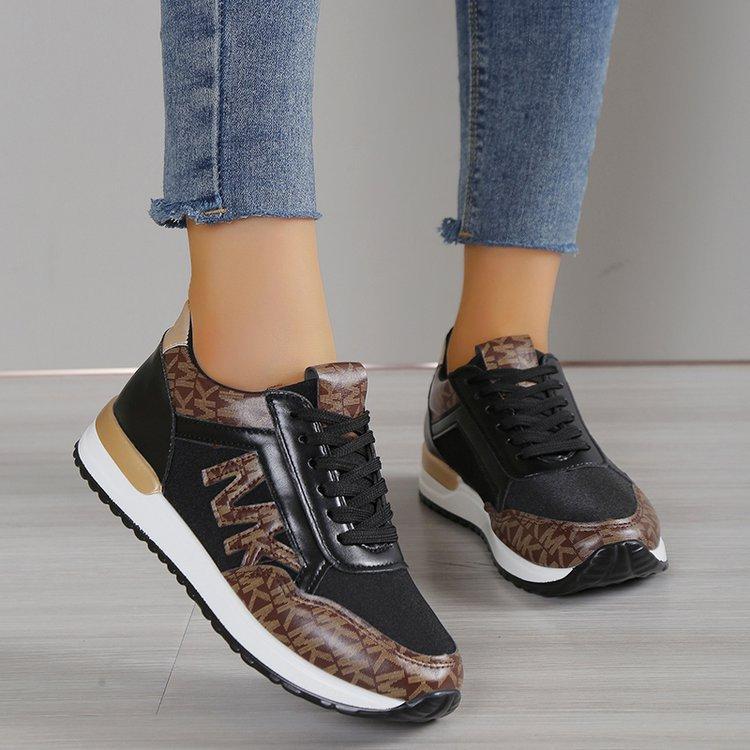 Women's Fashion Casual Printing Lace Up Round Toe Color Matching Running Shoes - Premium Dames sportschoenen from My Store - Just €35.82! Shop now at KIYOO Royal Brand