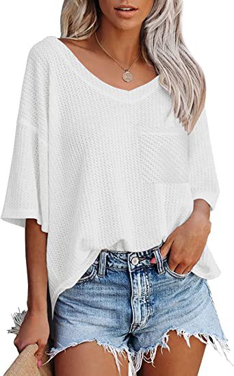 Tops Met Opgestikte Zak - Premium topjes/shirt from My Store - Just €36.24! Shop now at KIYOO Royal Brand