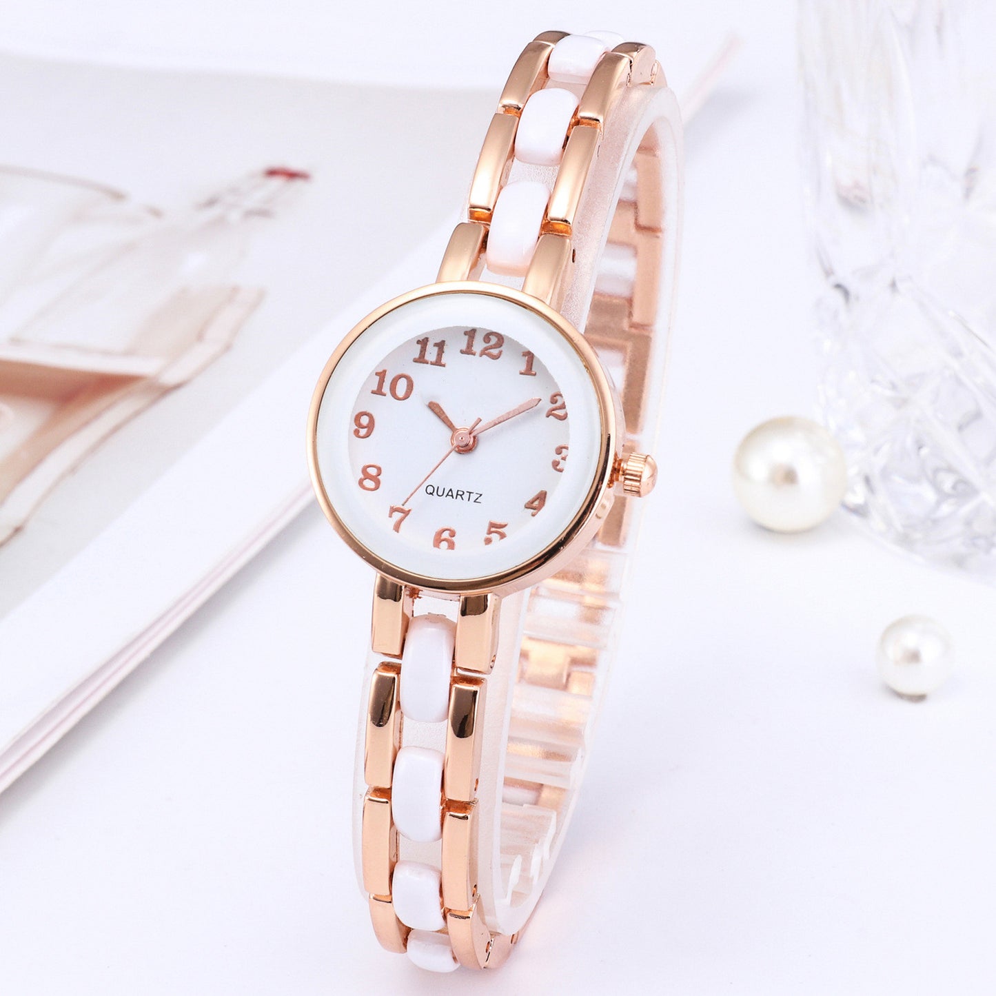 Women's Fashion Simple Diamond-set Bracelet Watch - Premium Dames Horloges from My Store - Just €14.46! Shop now at KIYOO Royal Brand