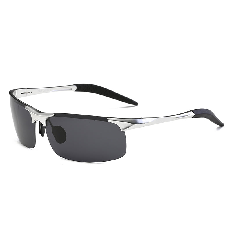 Men's Aluminum Magnesium Half Frame Cycling Polarized Sunglasses