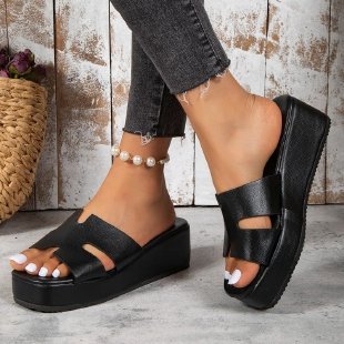 Thick Bottom Square Head Color Slippers Thick Bottom Solid Color Sandals For Women - Premium Sandalen from My Store - Just €41.83! Shop now at KIYOO Royal Brand