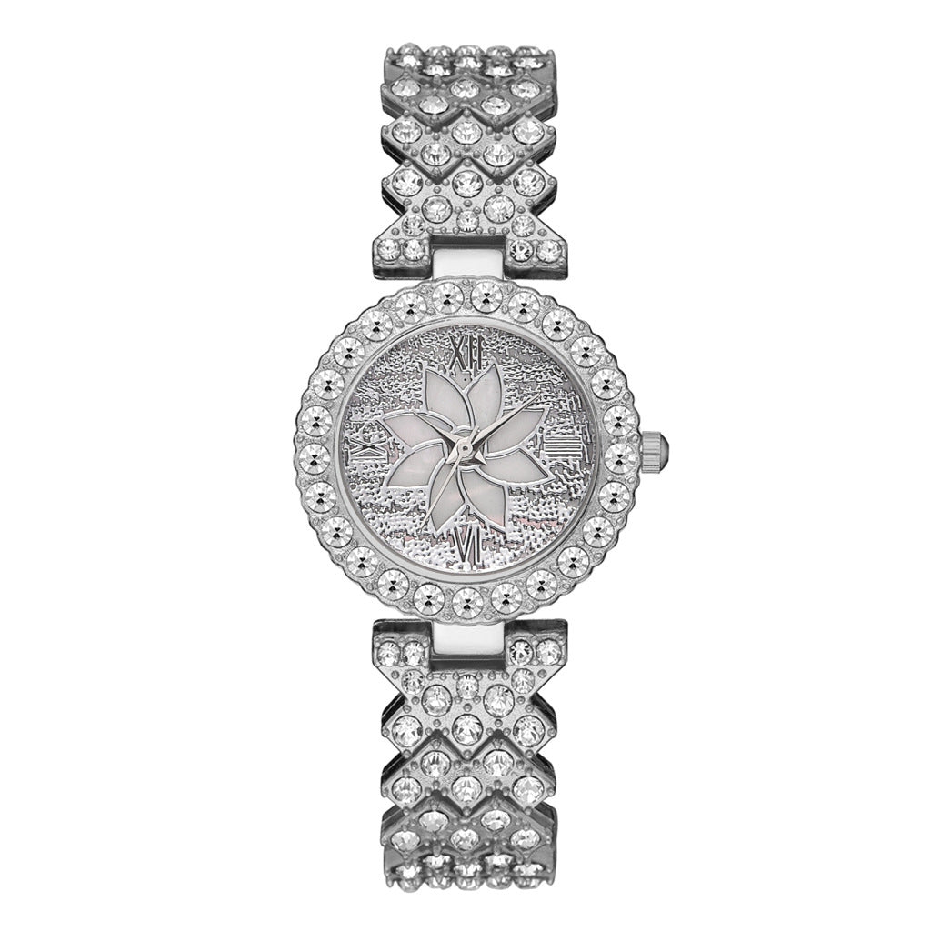 Diamond-embedded Starry Sky Flower Disk Bracelet Watch Women's Suit - Premium Dames Horloges from My Store - Just €18.94! Shop now at KIYOO Royal Brand