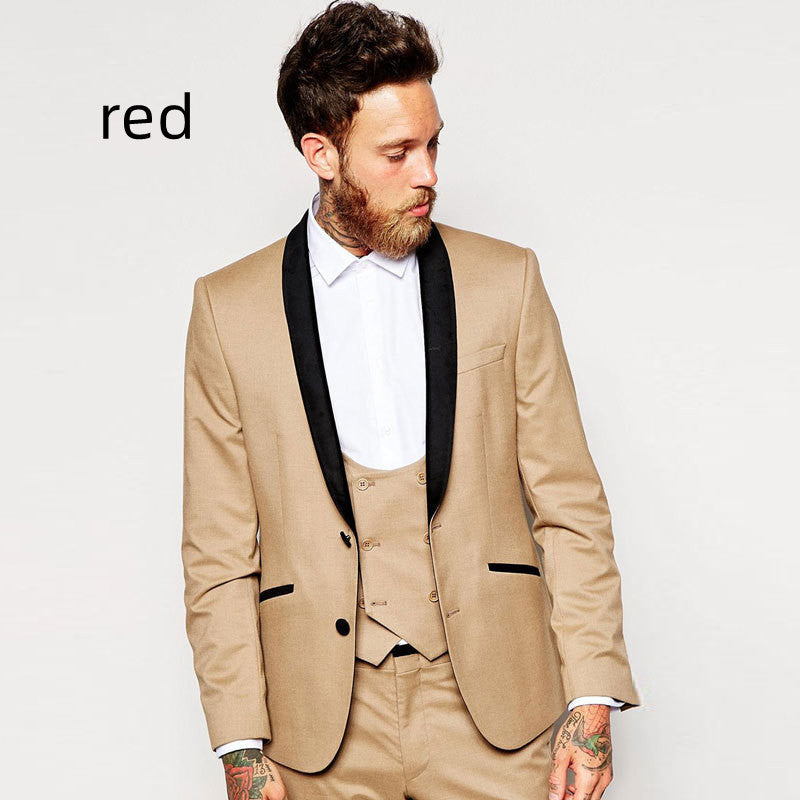 Man Three Piece Suit Dress Large - Premium Pakken & Stropdassen from My Store - Just €364.69! Shop now at KIYOO Royal Brand