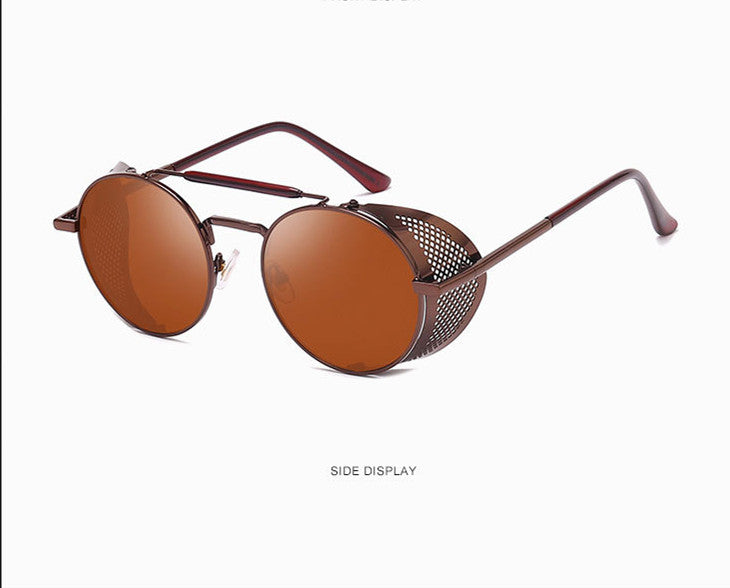 European And American New Steampunk Glasses Retro Color Film Reflective Aviator Sunglasses - Premium Zonnebrillen from My Store - Just €27.73! Shop now at KIYOO Royal Brand