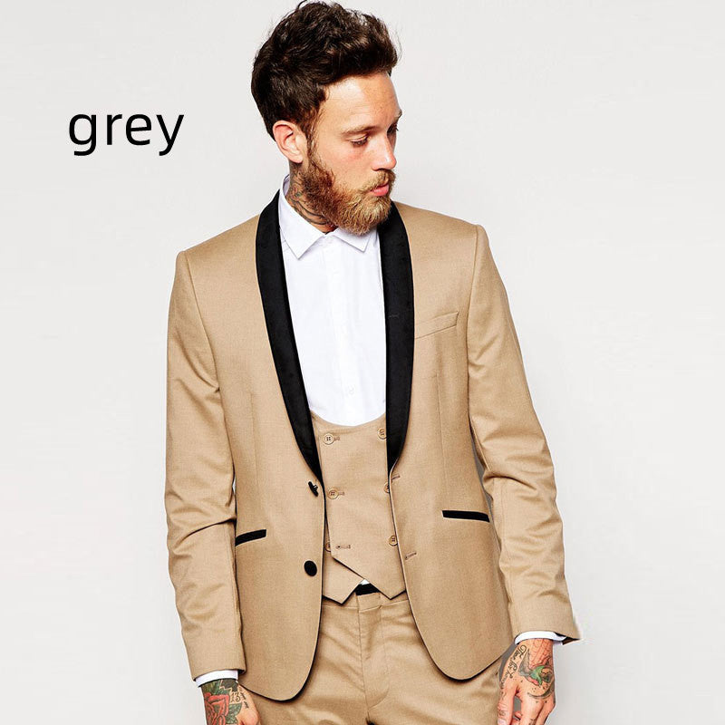 Man Three Piece Suit Dress Large - Premium Pakken & Stropdassen from My Store - Just €364.69! Shop now at KIYOO Royal Brand