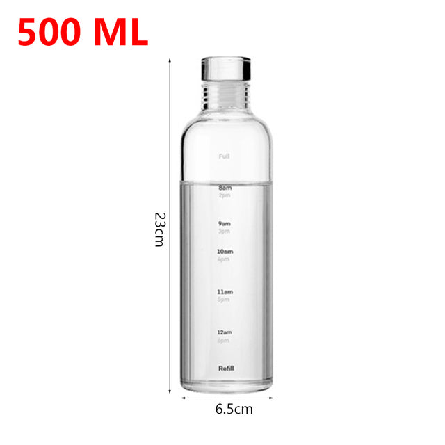 Water Bottle With Time Mark