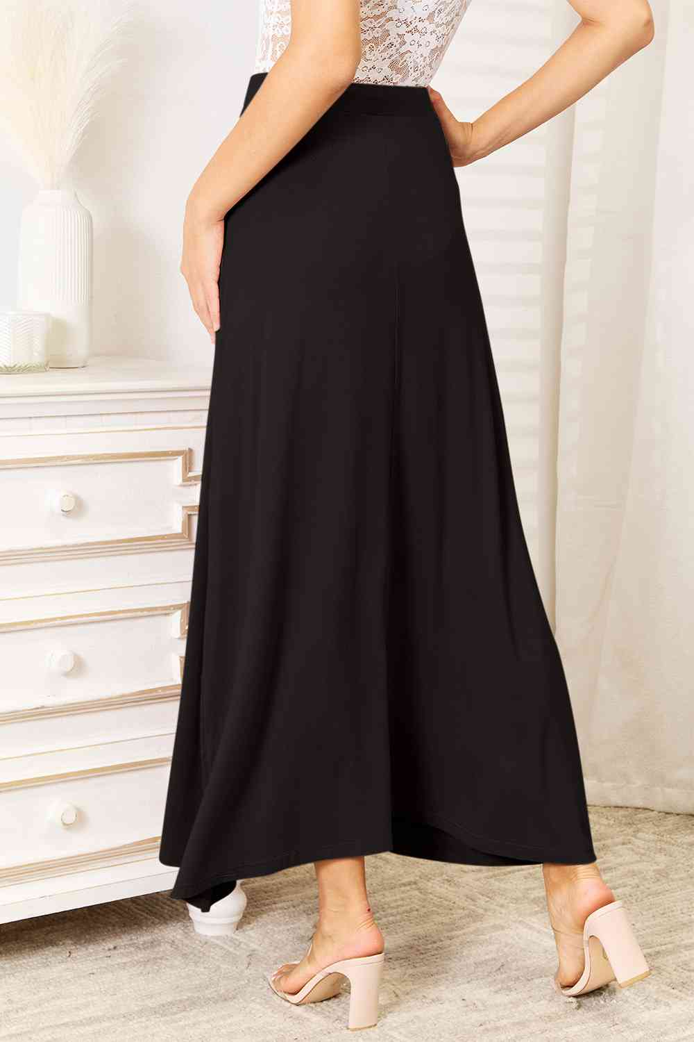 zachte rayon maxi-rok met trekkoord in de taille - Premium  from KIYOO Royal Brand - Just €15.99! Shop now at KIYOO Royal Brand