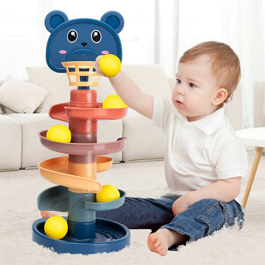 Rolling Ball Pile Tower Babyspeelgoed - Premium  from My Store - Just €17.48! Shop now at KIYOO Royal Brand