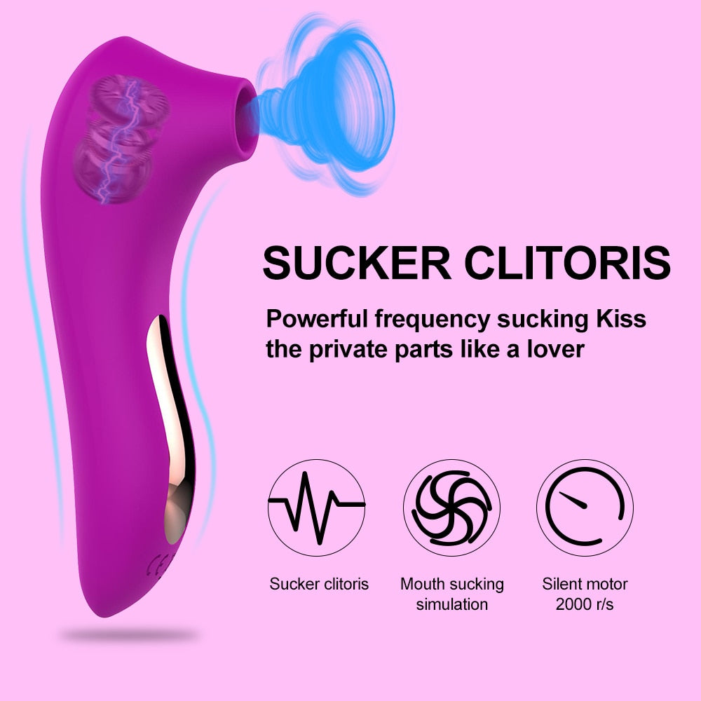 Clit Sucker Vagina Sucking Vibrator Clitoris Stimulator Blowjob Oral Nipple Sex Toys for Adult Women Masturbator Erotic Products - Premium sextoys from KIYOO Royal Brand - Just €16.88! Shop now at KIYOO Royal Brand