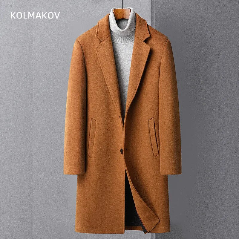 Wollen trenchcoat voor heren - Premium  from KIYOO Royal Brand - Just €60.60! Shop now at KIYOO Royal Brand